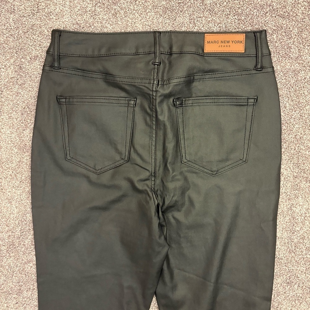 Marc New York Women's Skinny Ankle Jeans Size 12 Black Coated High Rise NWT $79 - Picture 6 of 16